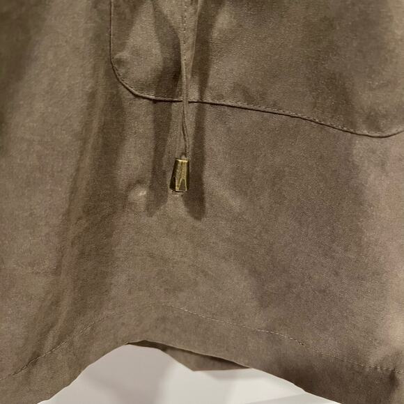 She + Sky Olive Green Light Jacket‎ with Hood and Cinched Waist Size M - Picture 6 of 9